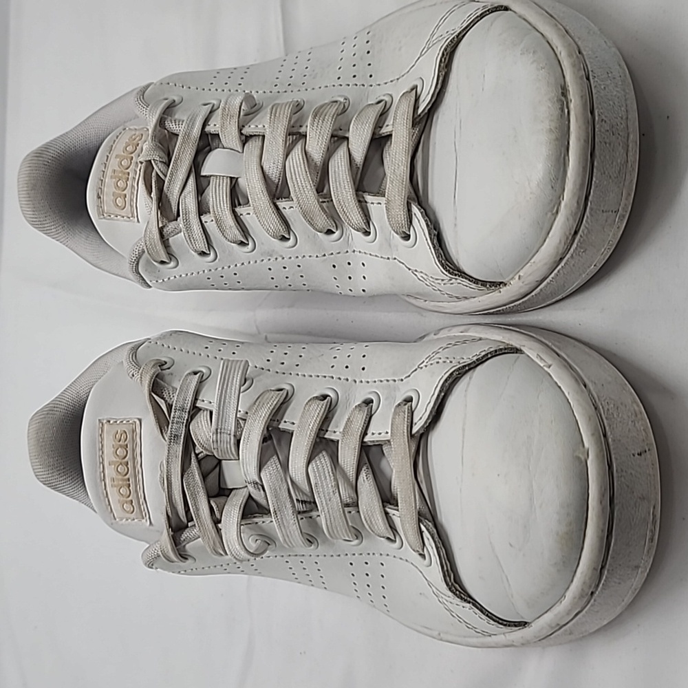 Adidas Womens Cloudfoam Advantage AW4323 White Casual Shoes Sneakers Size 8 - Picture 3 of 4